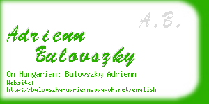 adrienn bulovszky business card